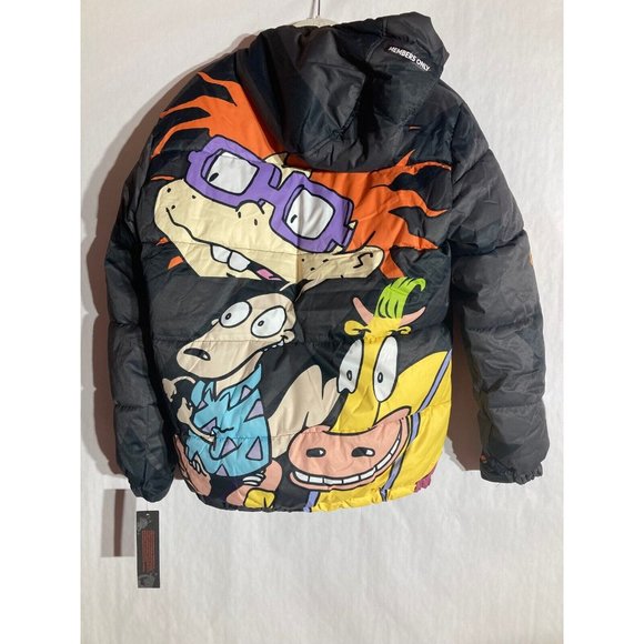 MEMBERS ONLY Nickelodeon RugRats SpongeBob Adult Full Zip Puffer Jacket Small - Picture 5 of 11
